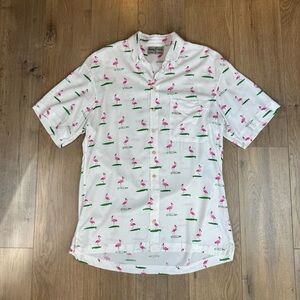 Men's Kenny Flowers Limited Edition Flamingo Surfers Button Down Shirt